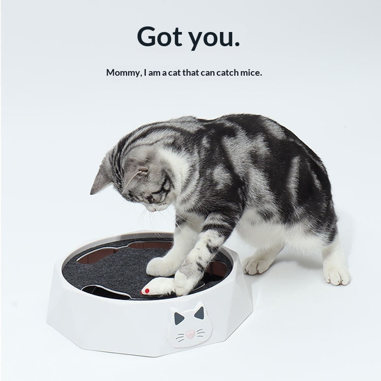 AuraPlay™ Kinetic-Tail | Intelligent Electric Cat Toy – 360° Rotating Plush Mouse for Active Play & Exercise