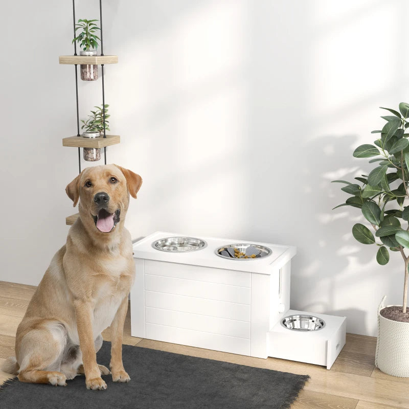 AuraEstate™ Executive-Suite | Elevated Dog Feeding Cabinet – Professional Storage Hub with Orthopedic Dining Height & Anti-Choke Mat