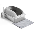 EliteSteel™ | Lifetime Stainless Steel Litter Box - Anti-Bacterial XL Basin with Splash Guard Lid
