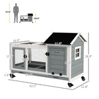 EasyGlide™ | 2-Story Small Animal Hutch with Pull-Out Tray
