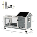 EasyGlide™ | 2-Story Small Animal Hutch with Pull-Out Tray