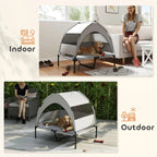 EliteExplorer™ | Raised Pet Cot & Sun-Shield - All-Terrain Travel Bed