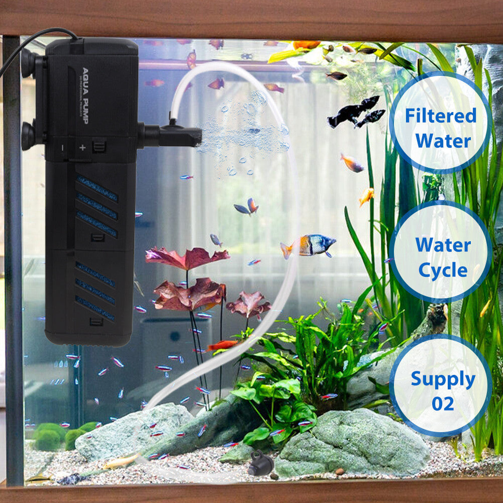 TitanFlow™ | The All-in-One Professional Aquarium Internal Filter - Crystal Clear Water Tech