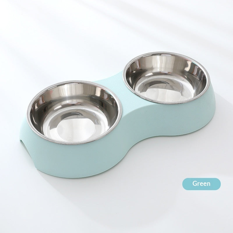 AuraPure™ Pastel-Dine | Aesthetic Double Pet Bowls – Surgical-Grade Stainless Steel & Eco-Friendly Colorful Dining Station