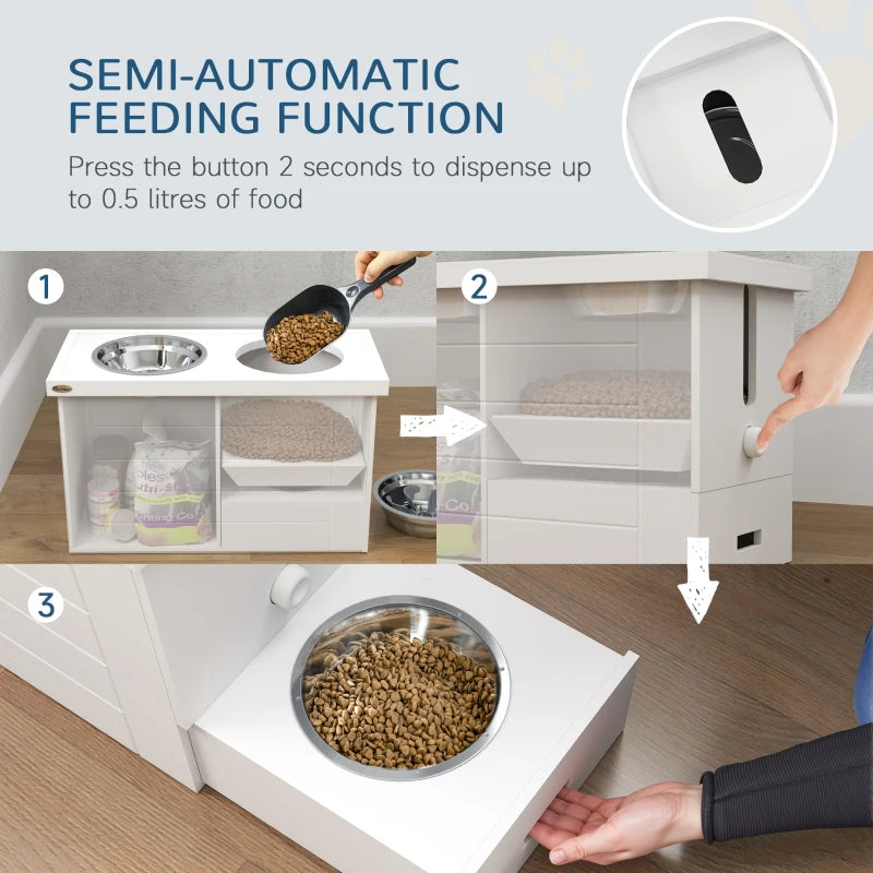 AuraEstate™ Executive-Suite | Elevated Dog Feeding Cabinet – Professional Storage Hub with Orthopedic Dining Height & Anti-Choke Mat