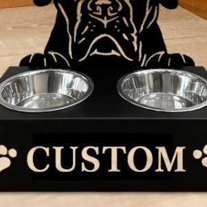 EliteFeast™ | Bespoke Wooden Pet Feeder - Personalized Minimalist Bowl Stand