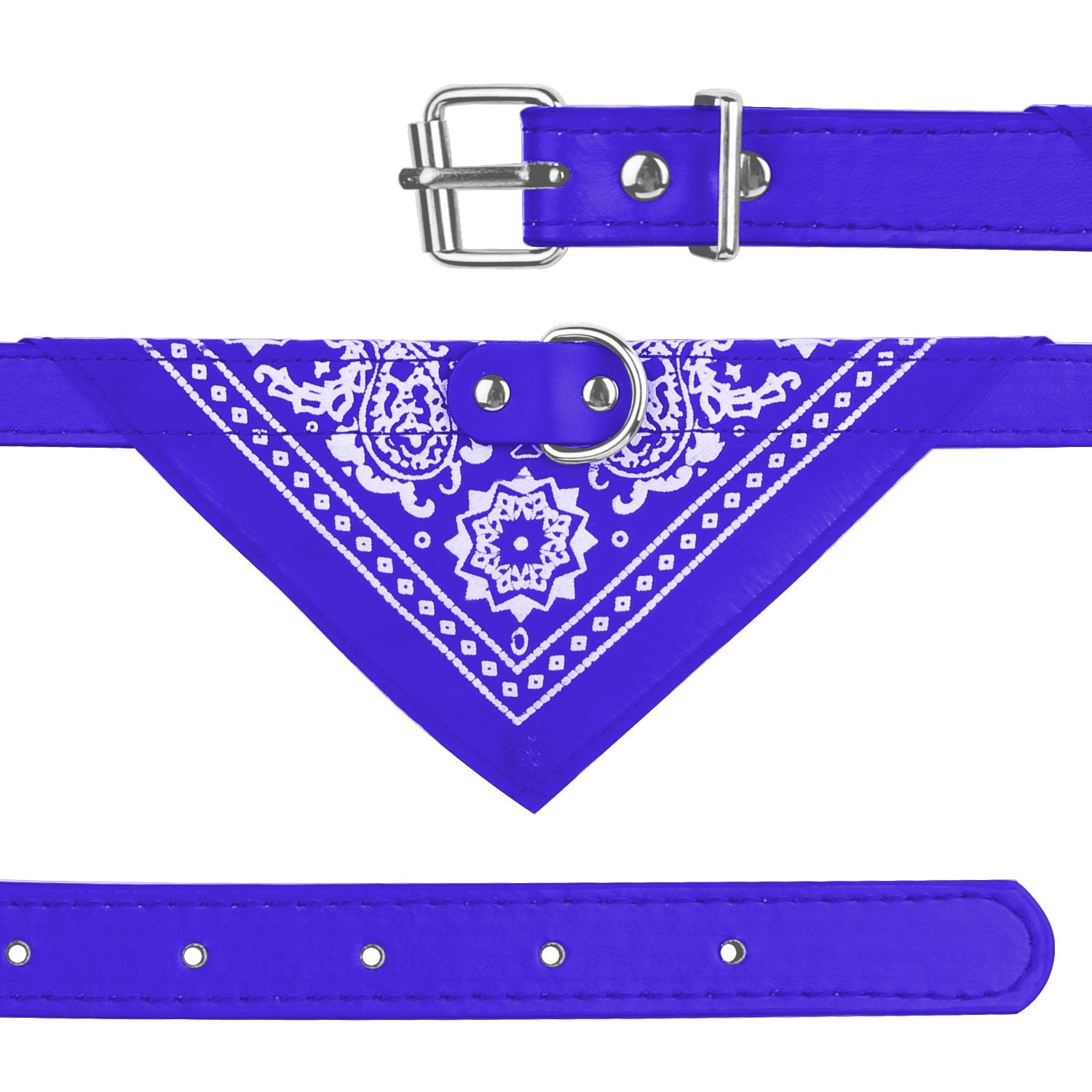 EliteCraft™ | Designer Leather Pet Scarf - Durable Adjustable Bandana Collar Set
