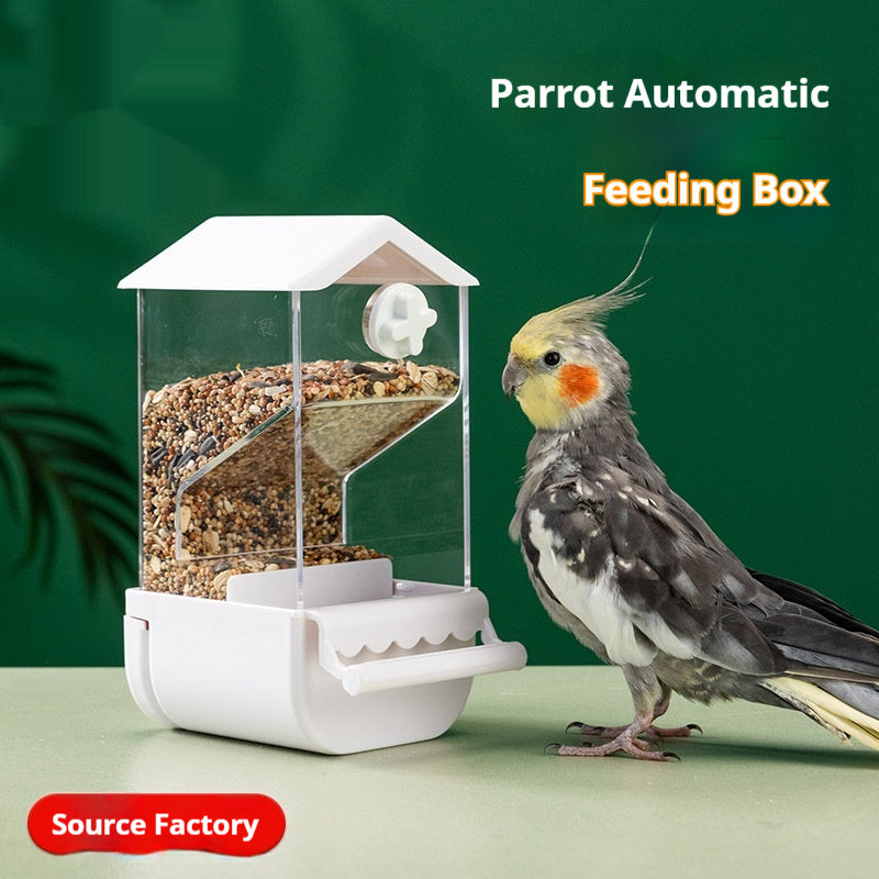 EliteFlow™ | Anti-Scatter Automatic Pet Feeder - Self-Filling & Seed-Sorting Bird Station