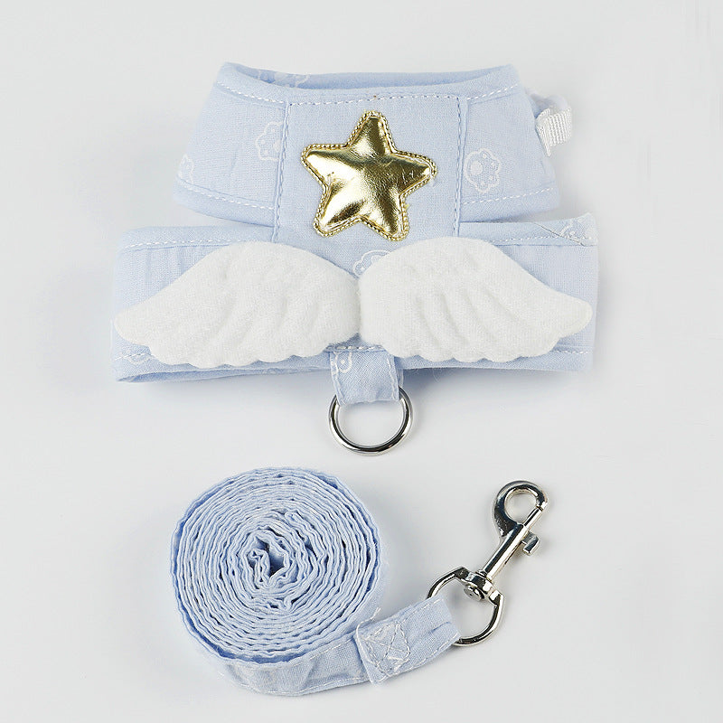 AuraGuard™ Seraphim | Soft-Mesh Angel Wing Harness – Secure Travel Set for Cats & Kittens