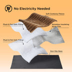 EliteVelvet™ | Luxury Faux Rabbit Fur Bed - Self-Warming Cozy Pet Mattress