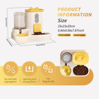 AuraPure™ Harmony Feeder | Integrated 2-in-1 Gravity Station – Auto-Refill Food & Water System for Busy Pet Parents