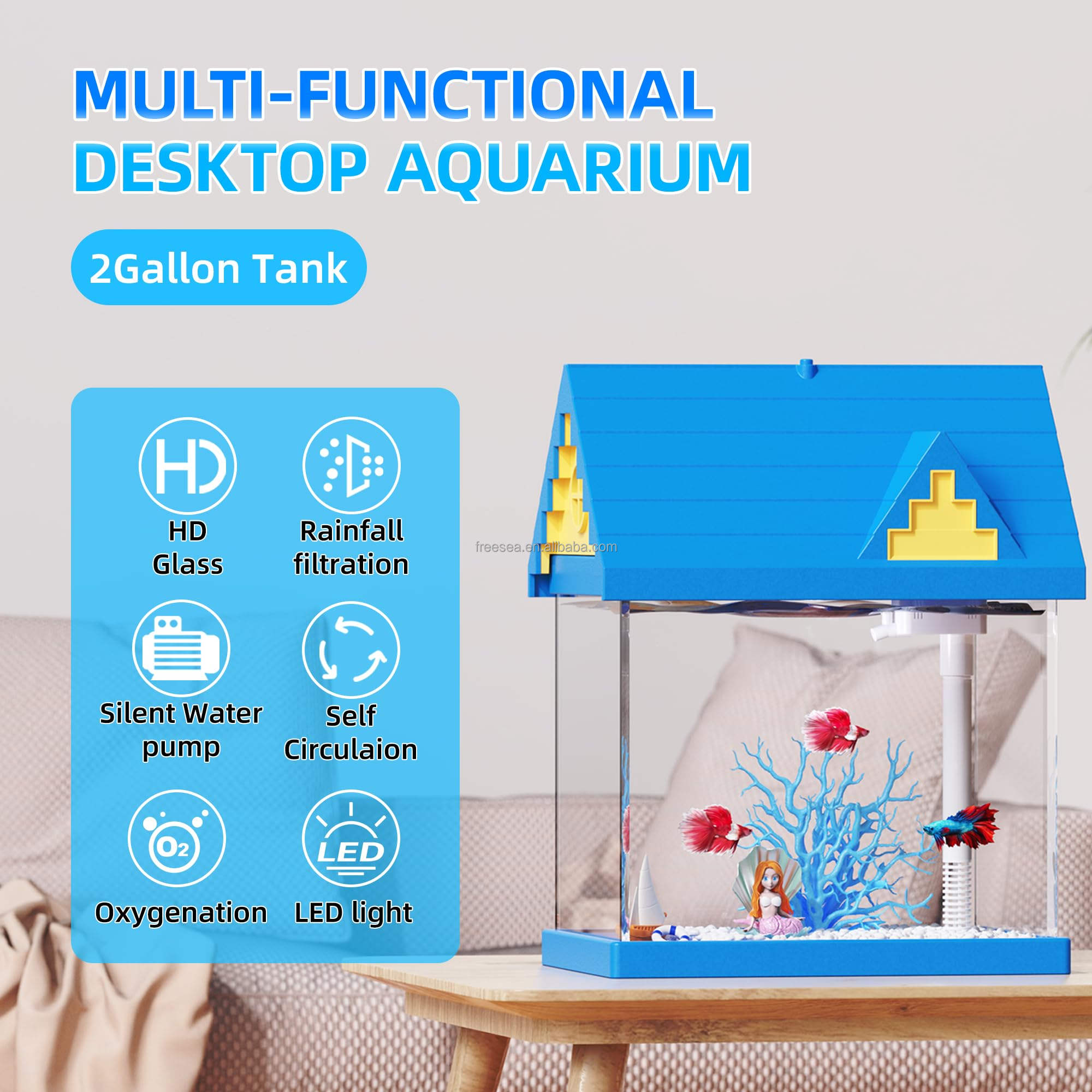 MyFirstAura™ | Desktop Jellyfish & Goldfish Tank - The Perfect Eco-Friendly Gift for Kids