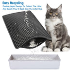 EliteShield™ | Easy-Empty Cat Litter Trapper - Splash Guard & Soft-Touch Paw Filter Mat