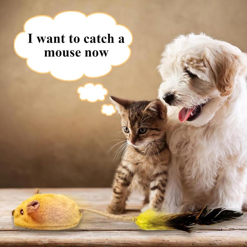 EliteSqueak™ | 3-in-1 Automatic Motion Mouse - Chirping & Feather Tail Interactive Toy