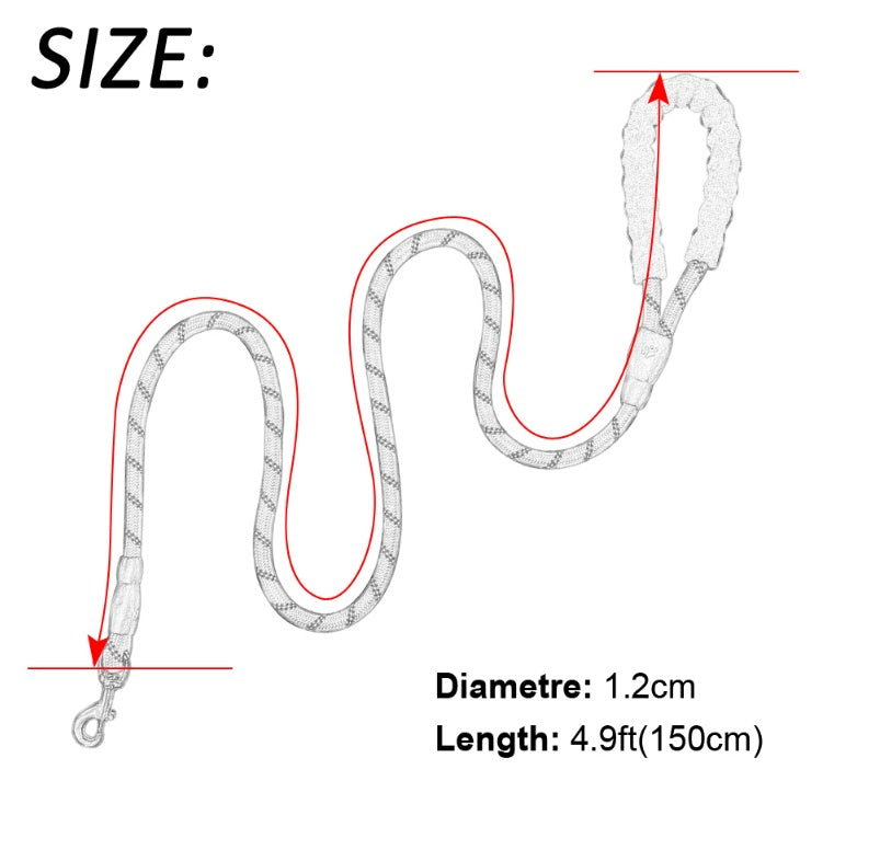 EliteLead™ | Professional Grade Nylon Leash - Reflective Safety Gear for All Sizes
