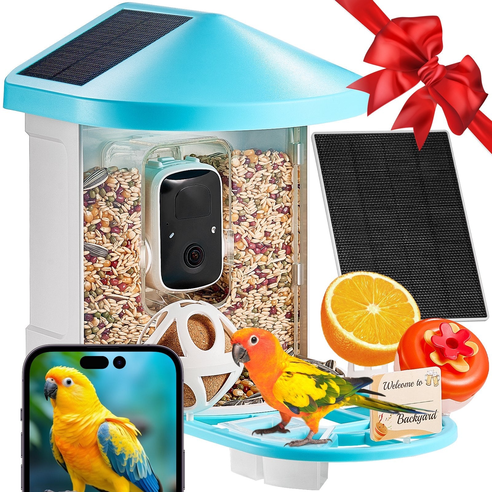 EliteVision™ AI | Solar-Powered Bird Camera - Instant Identification & Live Stream Habitat
