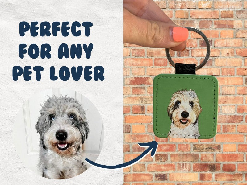 EliteMemory™ | Bespoke Pet Portrait Keychain - Your Best Friend, Always by Your Side