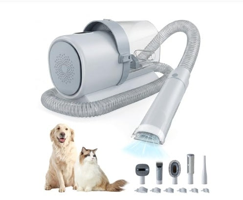 AuraPure™ Clean-Clip System | Professional Vacuum-Assisted Grooming Station – 2.5L Dust Cup & Ultra-Quiet 5-Tool Salon Kit