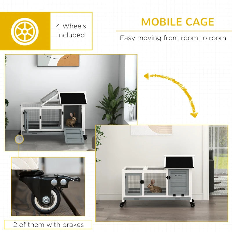 EasyGlide™ | 2-Story Small Animal Hutch with Pull-Out Tray