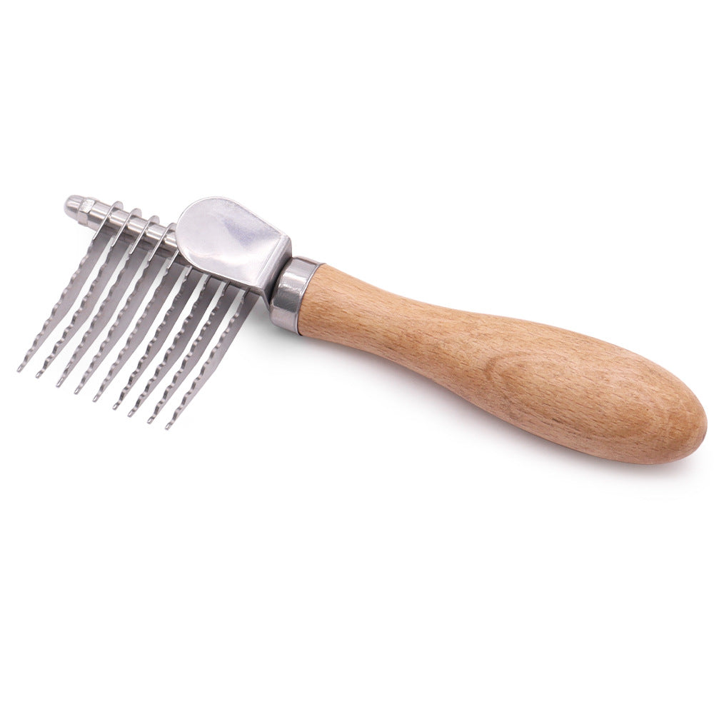 AuraPure™ Velvet-Groom | Precision Pet Brush – Gentle Loose Fur & Knot Extractor with Ergonomic Skin-Safe Bristles