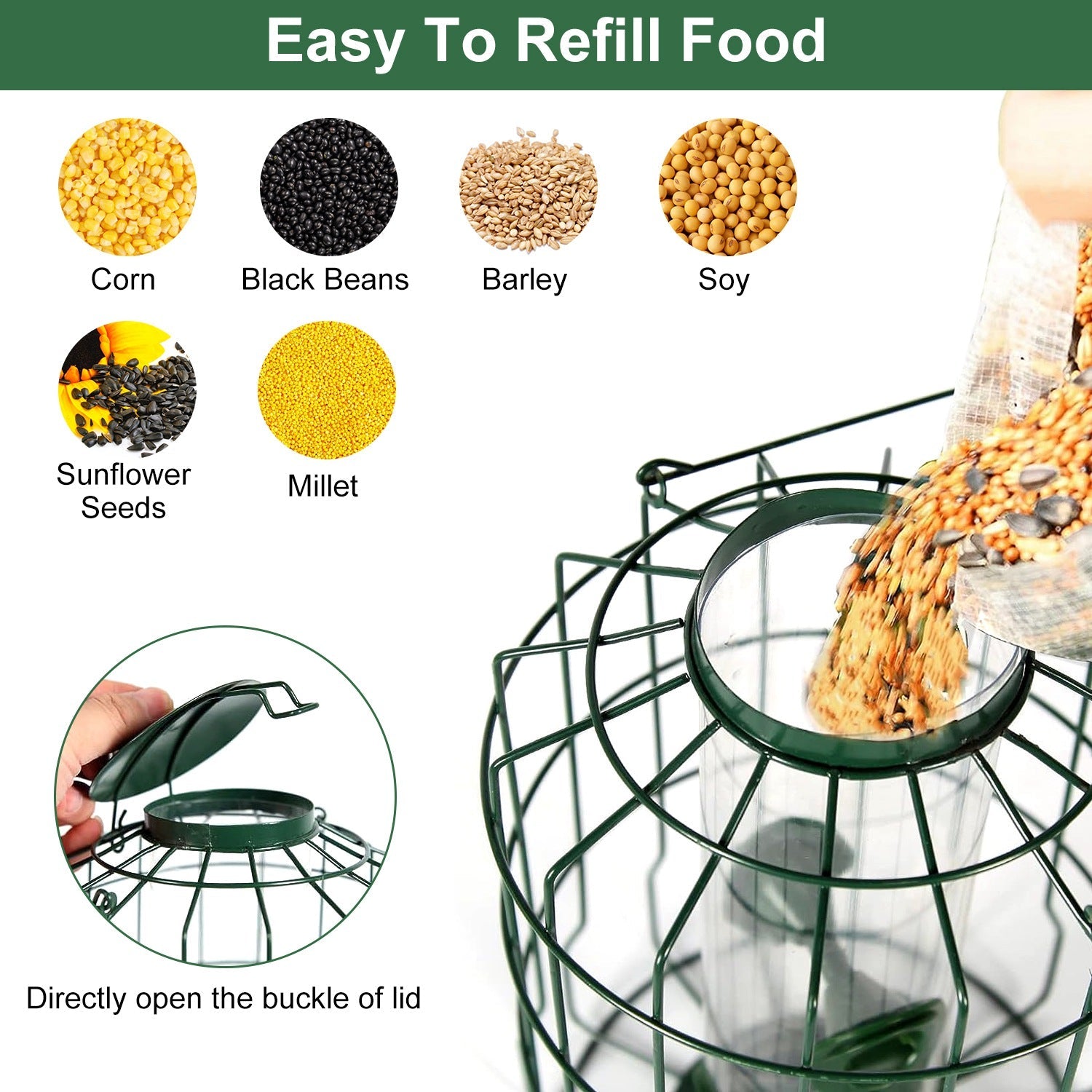EliteSteel™ Songbird Feeder | Industrial-Grade Metal Hanging Feeder with 4 Precision Ports