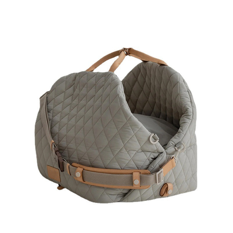 AuraGuard™ Sky-Lite | Ultra-Portable Folding Cat Carrier – Ergonomic Travel Crate with Security Lock & Shoulder Strap
