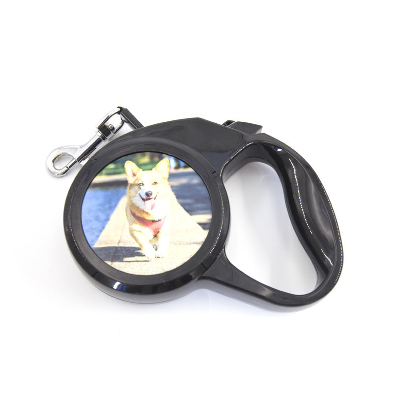 AuraSnapshot™ | Personalized Picture Dog Leash - Ultra-Smooth Retractable Flat Rope Edition