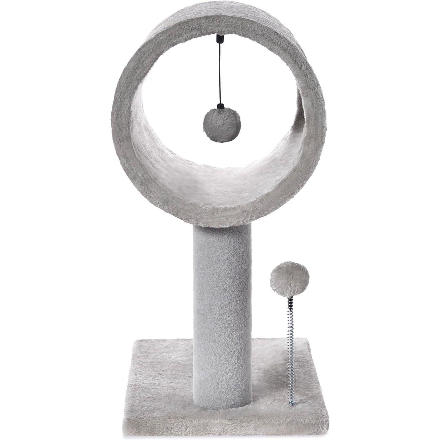 EliteNook™ | Compact Cat Tree with Cozy Sleep Tunnel - Plush Perch & Interactive Play Ball