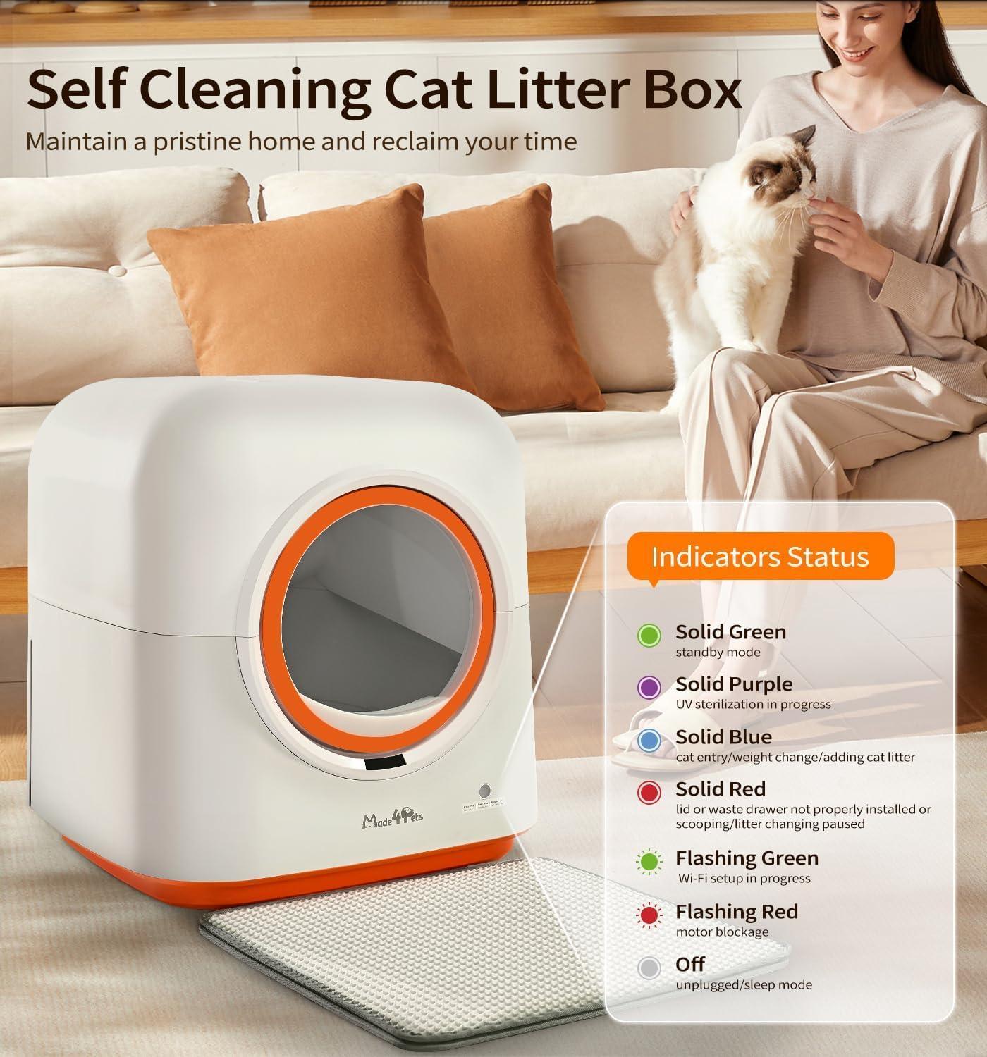 ElitePure™ Robotics | Intelligent Self-Sifting Litter Station - 24/7 Odor Control & Multi-Cat Tracking