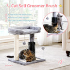 EliteKitten™ Oasis | Small Multipurpose Cat Tree - Plush Perch with Massage Arch & Play Ball