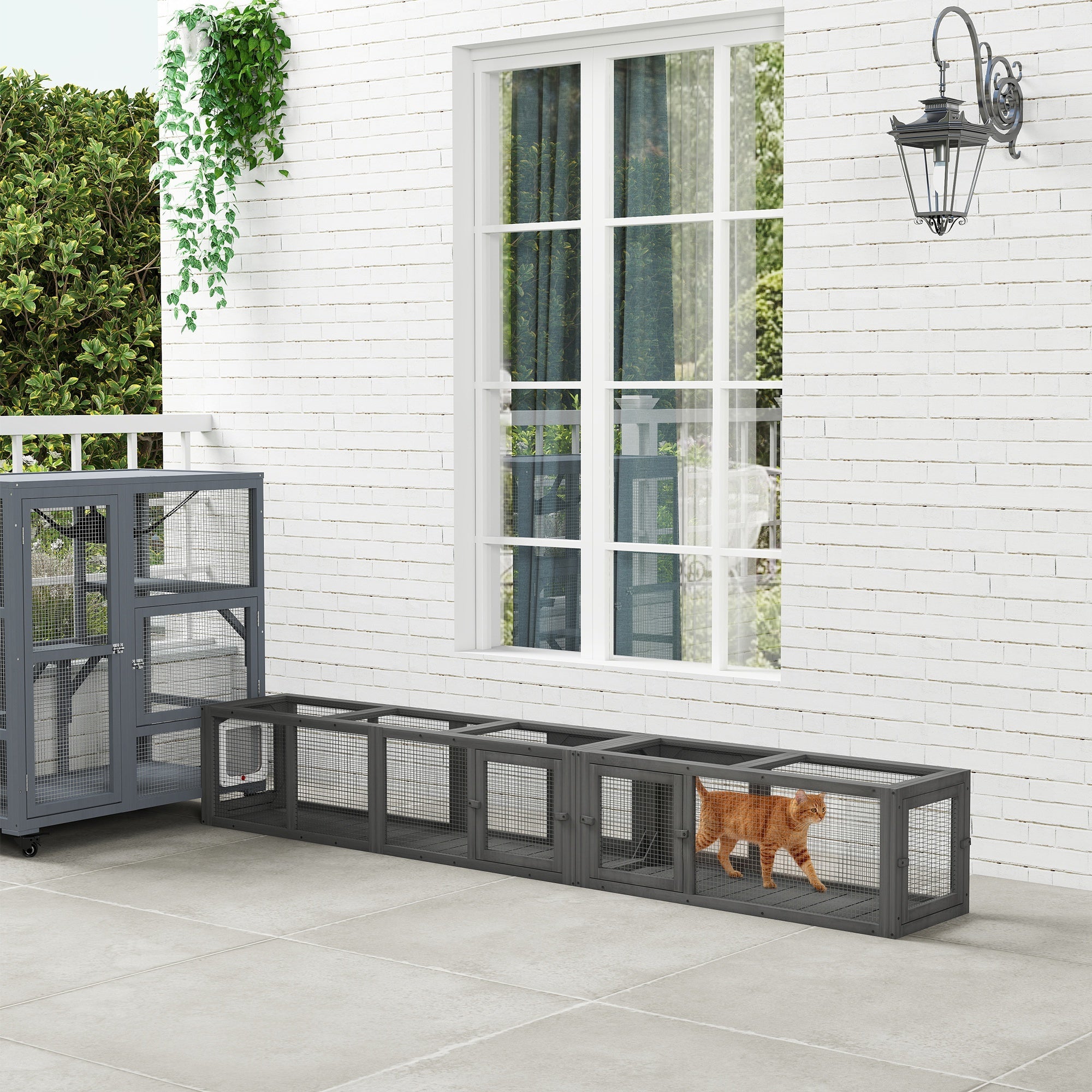 AuraEstate™ Infinity-Tunnel | Professional Modular Wood Cat Habitat – Customizable Outdoor Connector & Play System