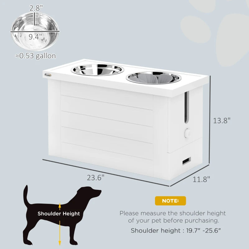 AuraEstate™ Executive-Suite | Elevated Dog Feeding Cabinet – Professional Storage Hub with Orthopedic Dining Height & Anti-Choke Mat