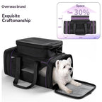 AuraGuard™ Aero-Expand | Premium Travel Pet Carrier – Foldable Extra-Space Cabin Bag for Dogs & Cats