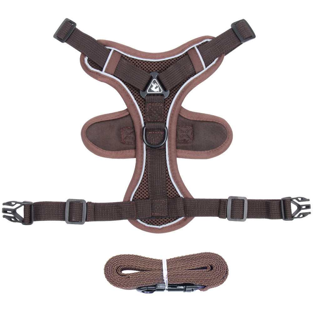 AuraGuard™ Soft-Hug | Breathable Pet Chest Strap with Reinforced Leash – 360° Safety Vest for Active Cats & Kittens