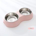 AuraPure™ Pastel-Dine | Aesthetic Double Pet Bowls – Surgical-Grade Stainless Steel & Eco-Friendly Colorful Dining Station