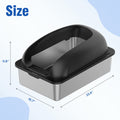 EliteSteel™ | Lifetime Stainless Steel Litter Box - Anti-Bacterial XL Basin with Splash Guard Lid