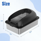 EliteSteel™ | Lifetime Stainless Steel Litter Box - Anti-Bacterial XL Basin with Splash Guard Lid