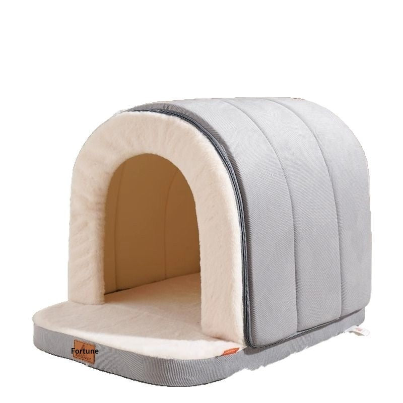 AuraEstate™ Thermo-Tent | Fully Enclosed Insulated Dog House – High-Density Heat-Lock Den for Harsh Winters