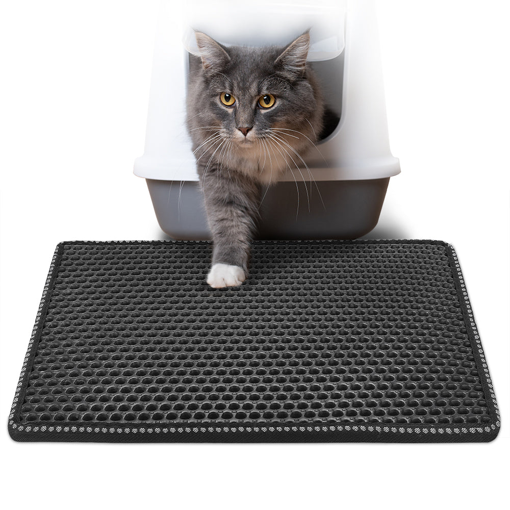 EliteShield™ | Easy-Empty Cat Litter Trapper - Splash Guard & Soft-Touch Paw Filter Mat