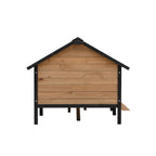 EliteEstate™ | Large Outdoor Wooden Dog Villa - Two-Tone Luxury Cabin with Covered Veranda