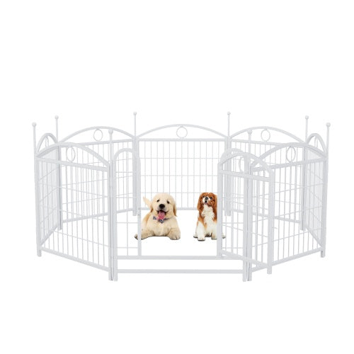 EliteTrainer™ | 8-Panel Secure Puppy Playpen - Foldable Metal Barrier for Home & Travel