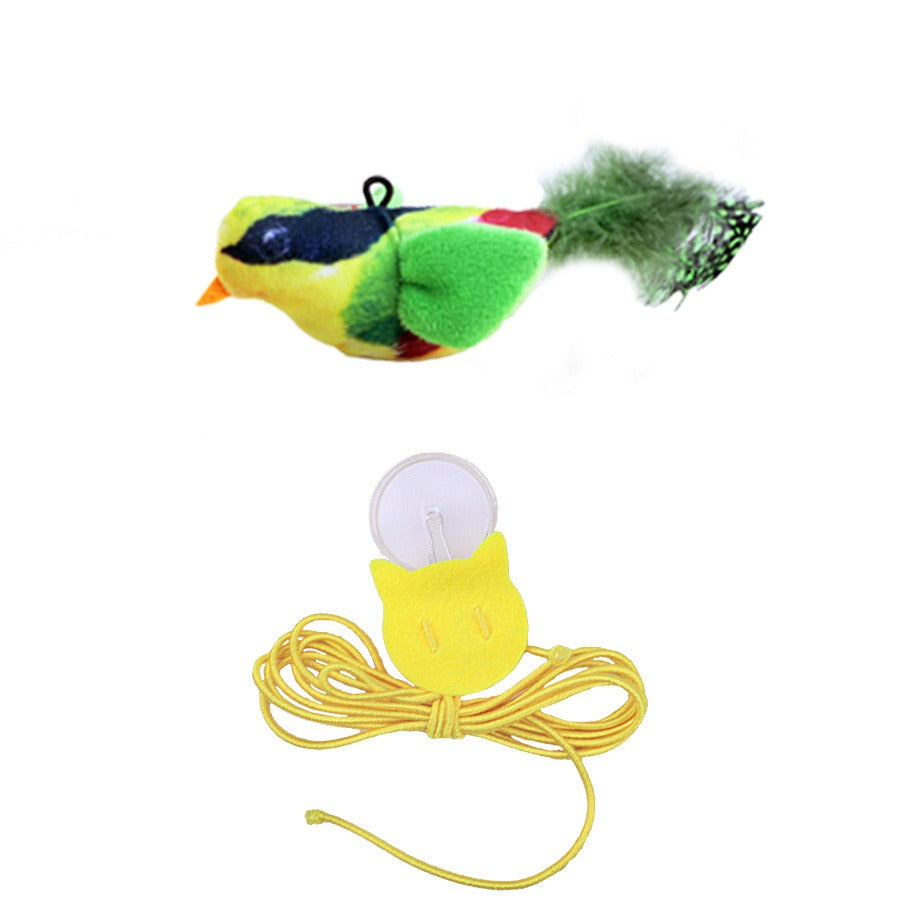 AuraPlay™ Serenity Bird | Motion-Activated Vocalizing Plush – Stress-Relieving & Durable Toy for Pets of All Ages