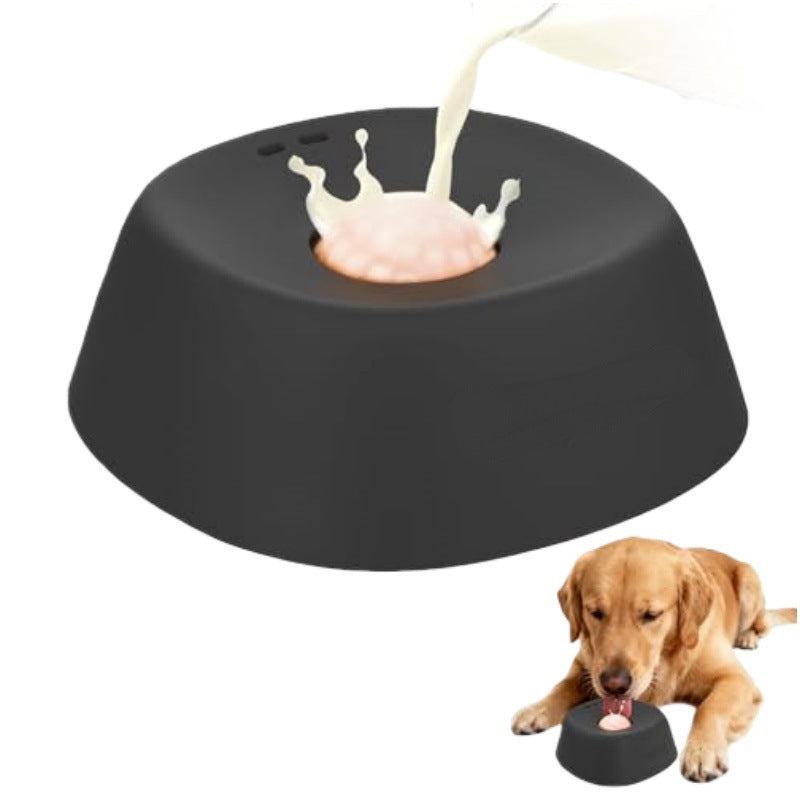 AuraPlay™ Zen-Sphere | Spherical Enrichment Licking Bowl – Anti-Anxiety Slow Feeder for Yogurt & Bone Broth