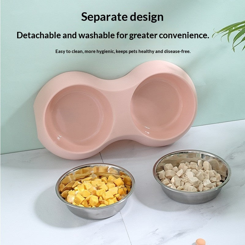 AuraPure™ Pastel-Dine | Aesthetic Double Pet Bowls – Surgical-Grade Stainless Steel & Eco-Friendly Colorful Dining Station