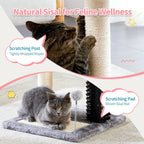 EliteKitten™ Oasis | Small Multipurpose Cat Tree - Plush Perch with Massage Arch & Play Ball