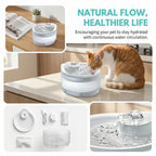 AuraPure™ Pure-Flow | 2500ml Healthy Running Water Station – Silent Oxygenating Dispenser for Modern Felines