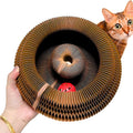AuraPlay™ Infinity Loop | Magnetic Foldable Scratching Post – 3-in-1 Kinetic Toy & Corrugated Lounge for Indoor Cats