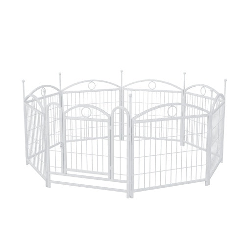 EliteTrainer™ | 8-Panel Secure Puppy Playpen - Foldable Metal Barrier for Home & Travel