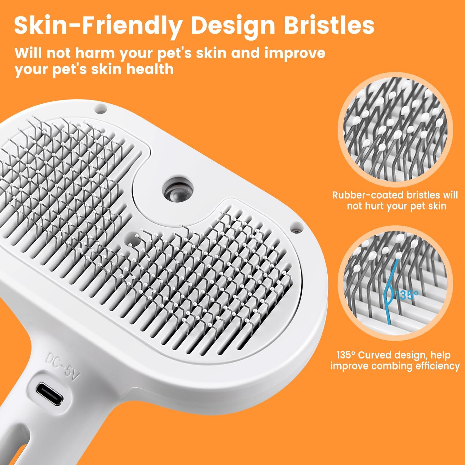 AuraMist™ | 3-in-1 Professional Pet Steam Brush - Nano-Mist Grooming & Massage Tool