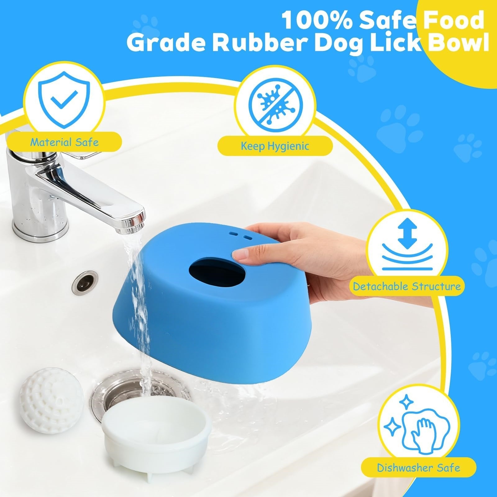 AuraPlay™ Zen-Sphere | Spherical Enrichment Licking Bowl – Anti-Anxiety Slow Feeder for Yogurt & Bone Broth